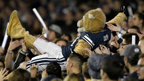 BYU Mascot Takes Daring Dance Leap into the Crowd